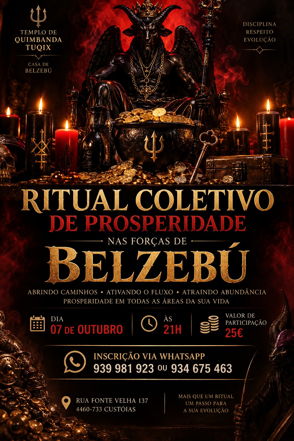 Ritual Coletivo de Prosperidade nas Forças de Belzebú | 7 de Outubro de 2026